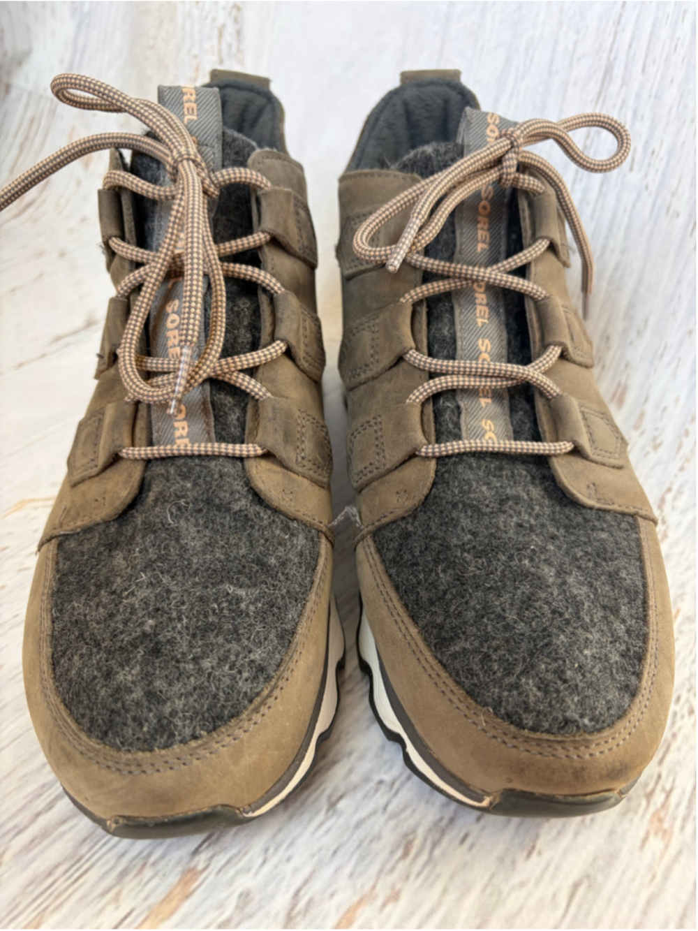 Women's Sorel Winter Boots Size 8 Brown Grey